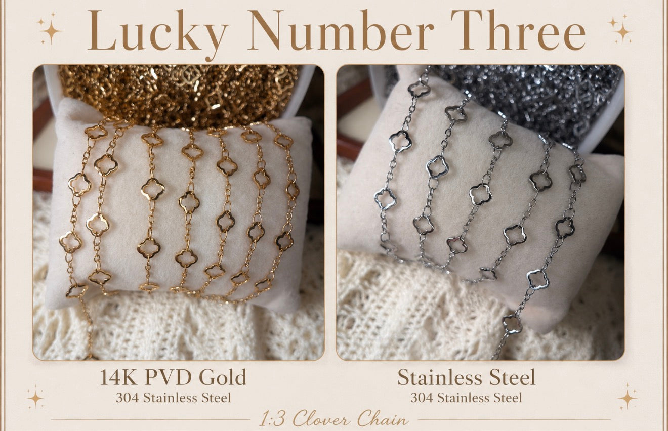 🍀 LUCKY NUMBER THREE — 1:3 Clover Chain
