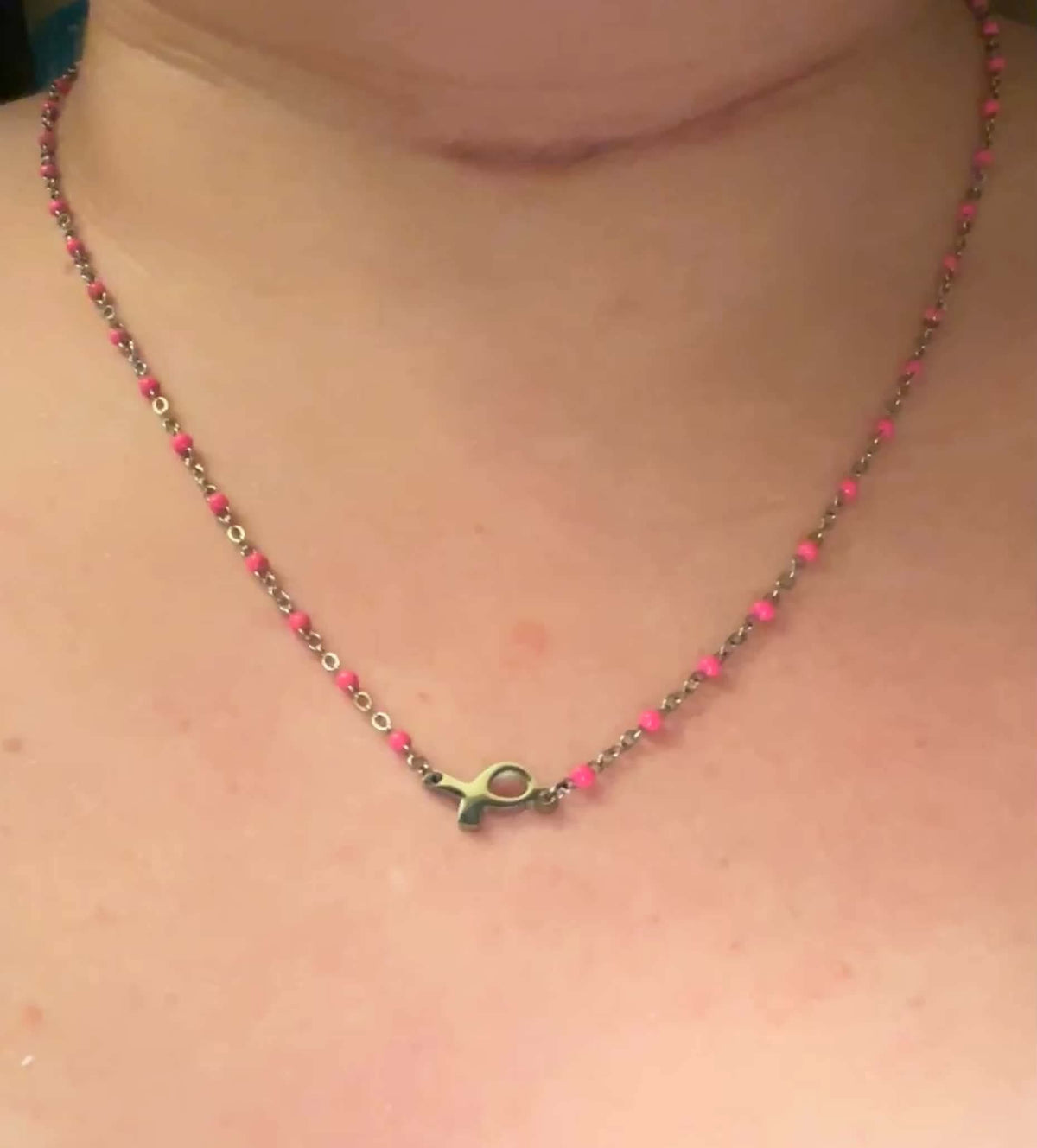Hope in Every Link – Breast Cancer Awareness Connector Charm