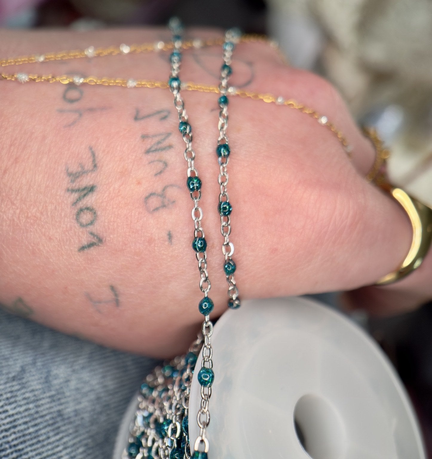 Mermaid Lagoon™ Sparkly Teal Satellite Cable Chain
