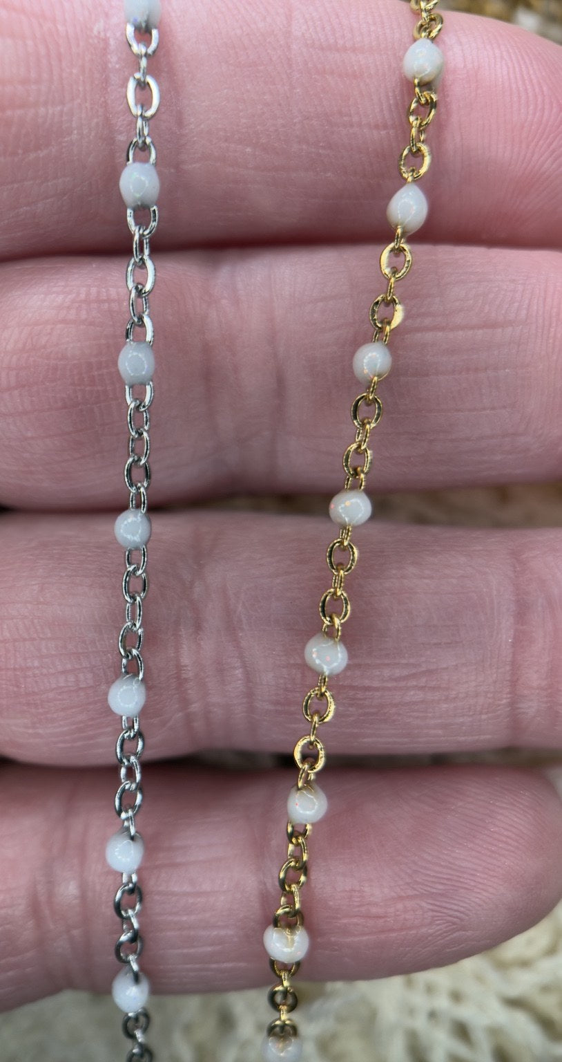 Snowflake Stardust™ Sparkly White Enamel Sat