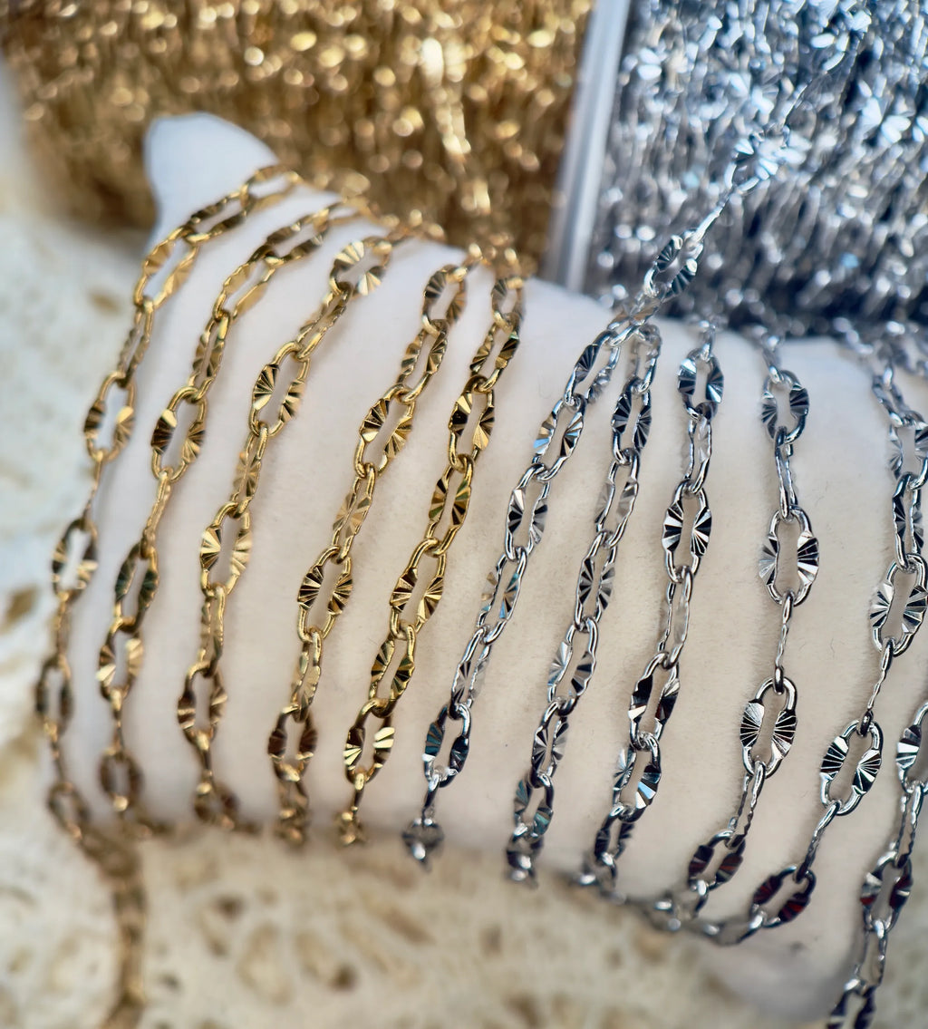Sunflower Luxe Paper Clip Chain | 14K PVD GOLD & STAINLESS SILVER