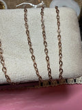 PVD Rose Gold Textured Oval Chain