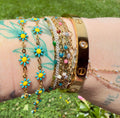 Blue Skies Daisy | 14k PVD Gold Chain