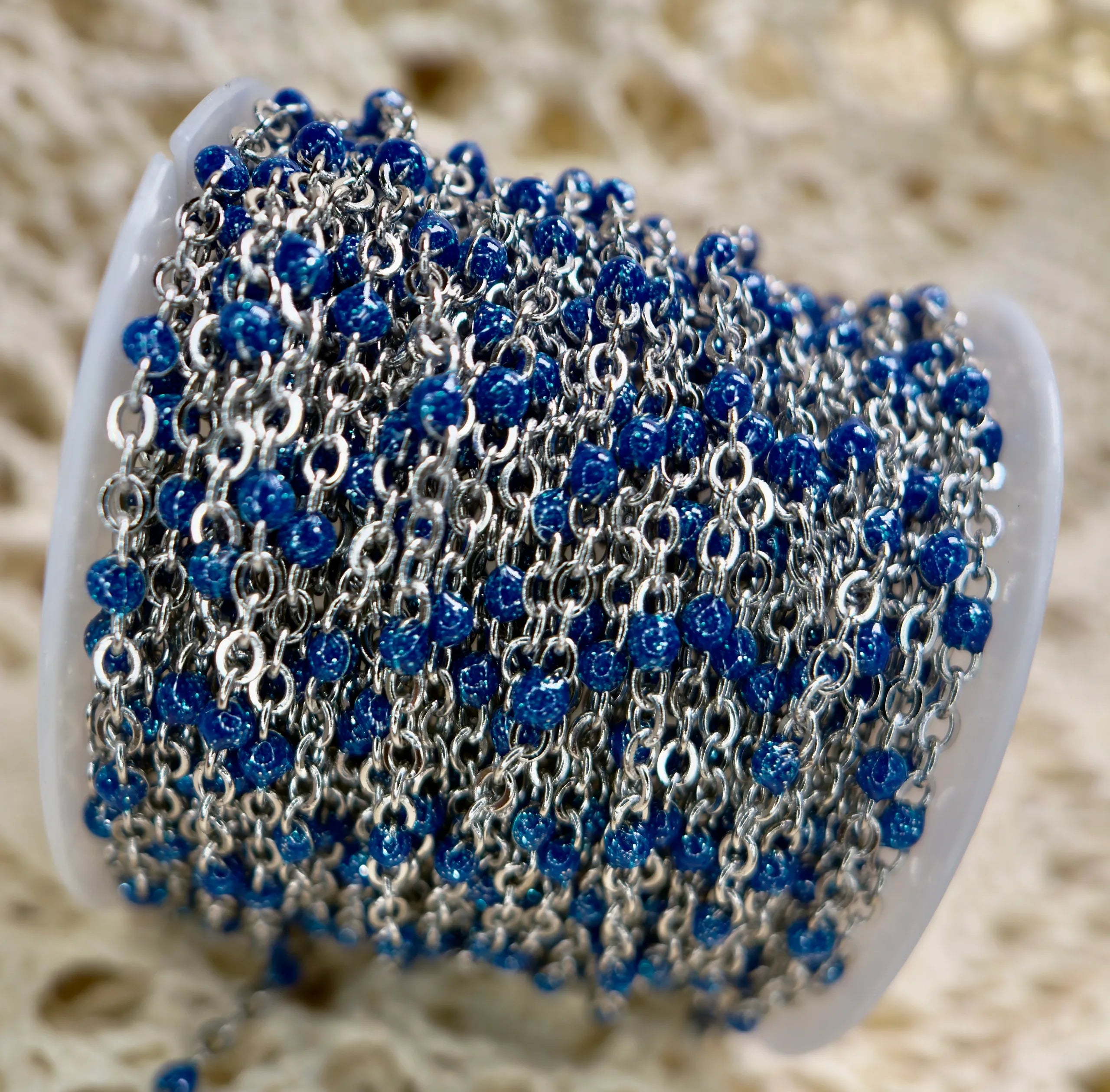 Blue Lagoon™ Enamel | 304 Stainless Steel Satellite Chain