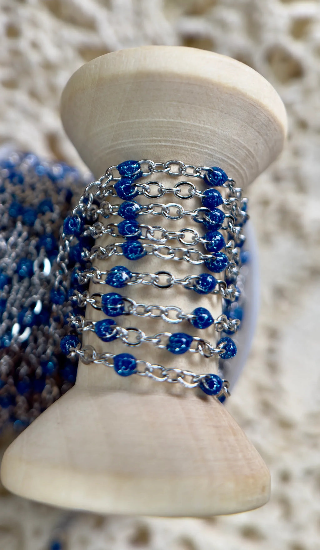 Blue Lagoon™ Enamel | 304 Stainless Steel Satellite Chain