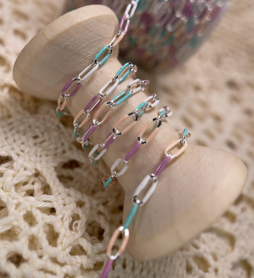 Candyland Enamel | Stainless Steel Paper Clip Chain