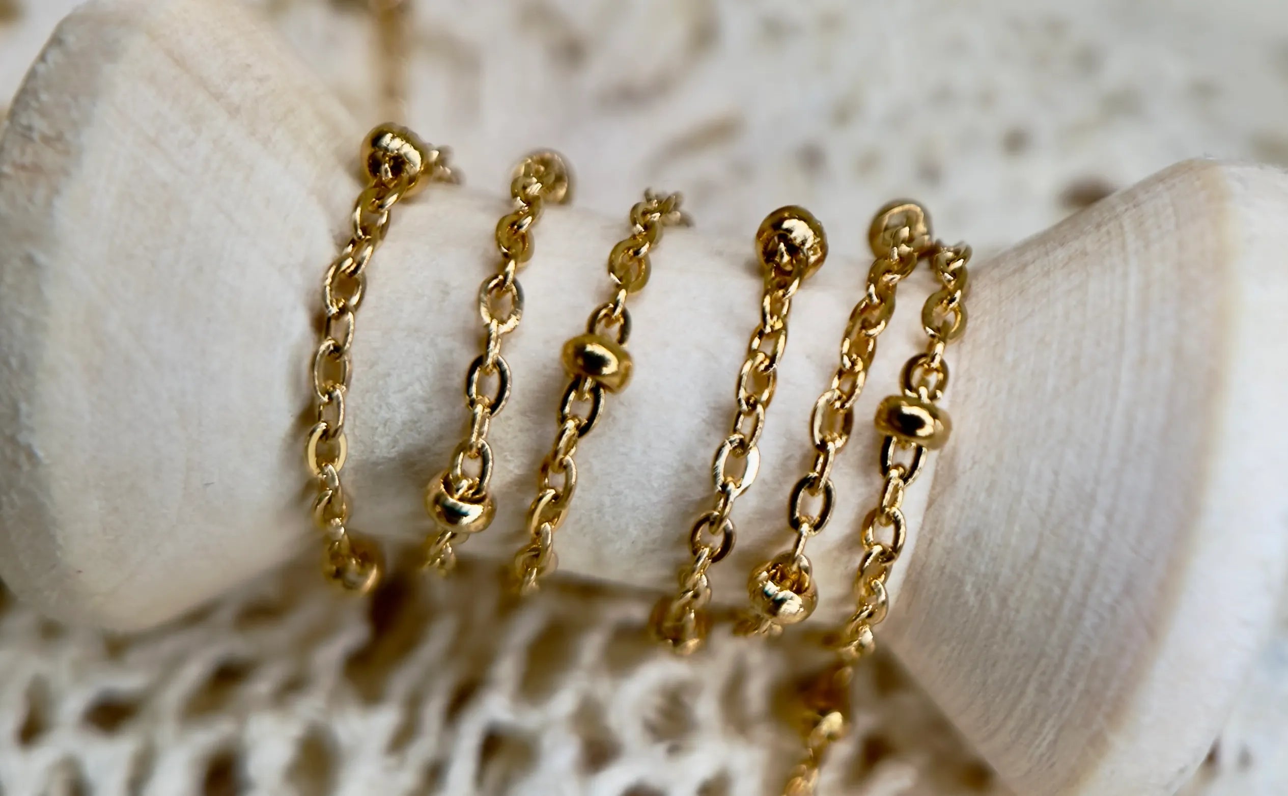 Classy Bae | Dainty 14k PVD Gold Satellite Bead Chain