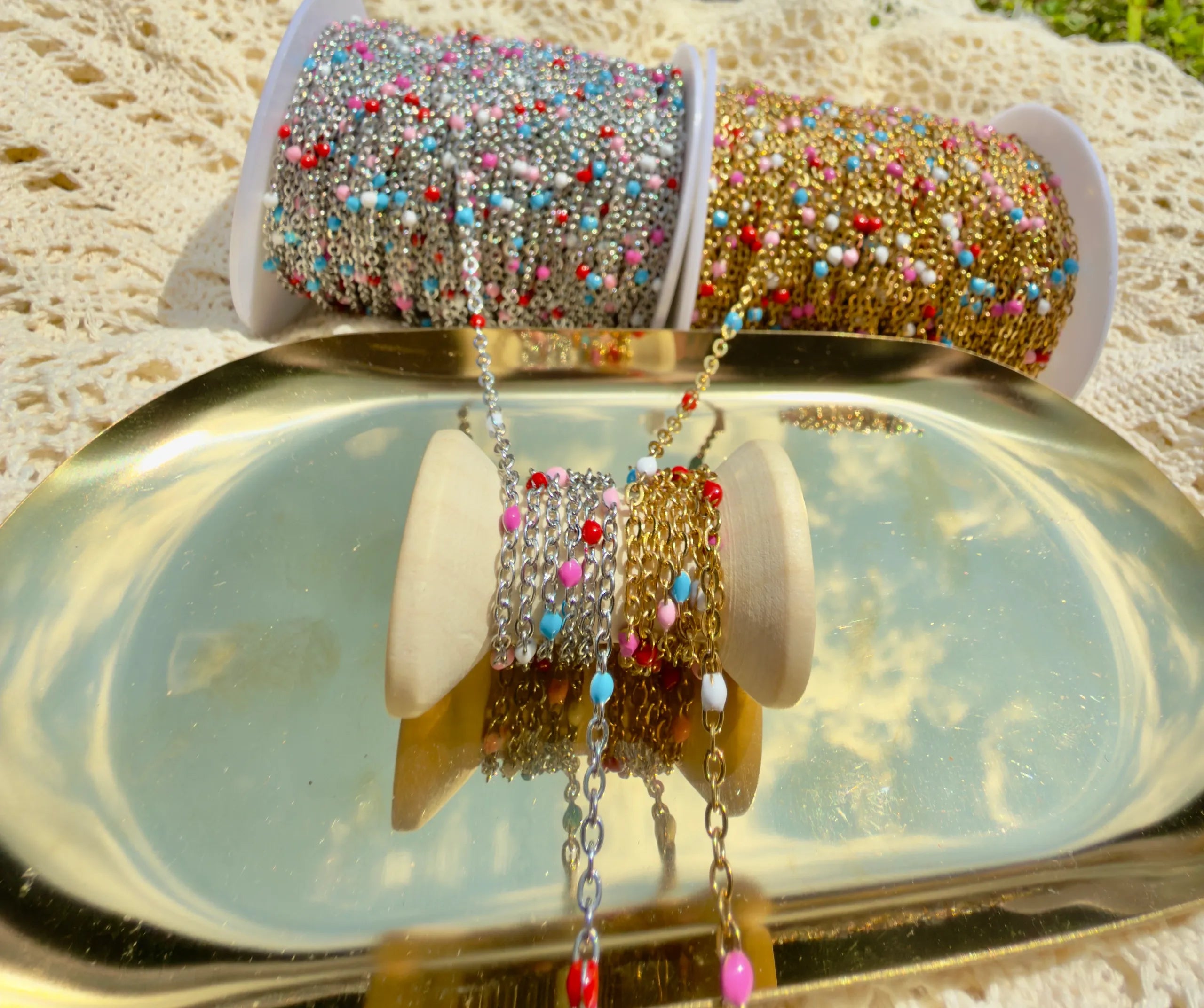 Cotton Candy Dreams - 14k PVD/Stainless Silver