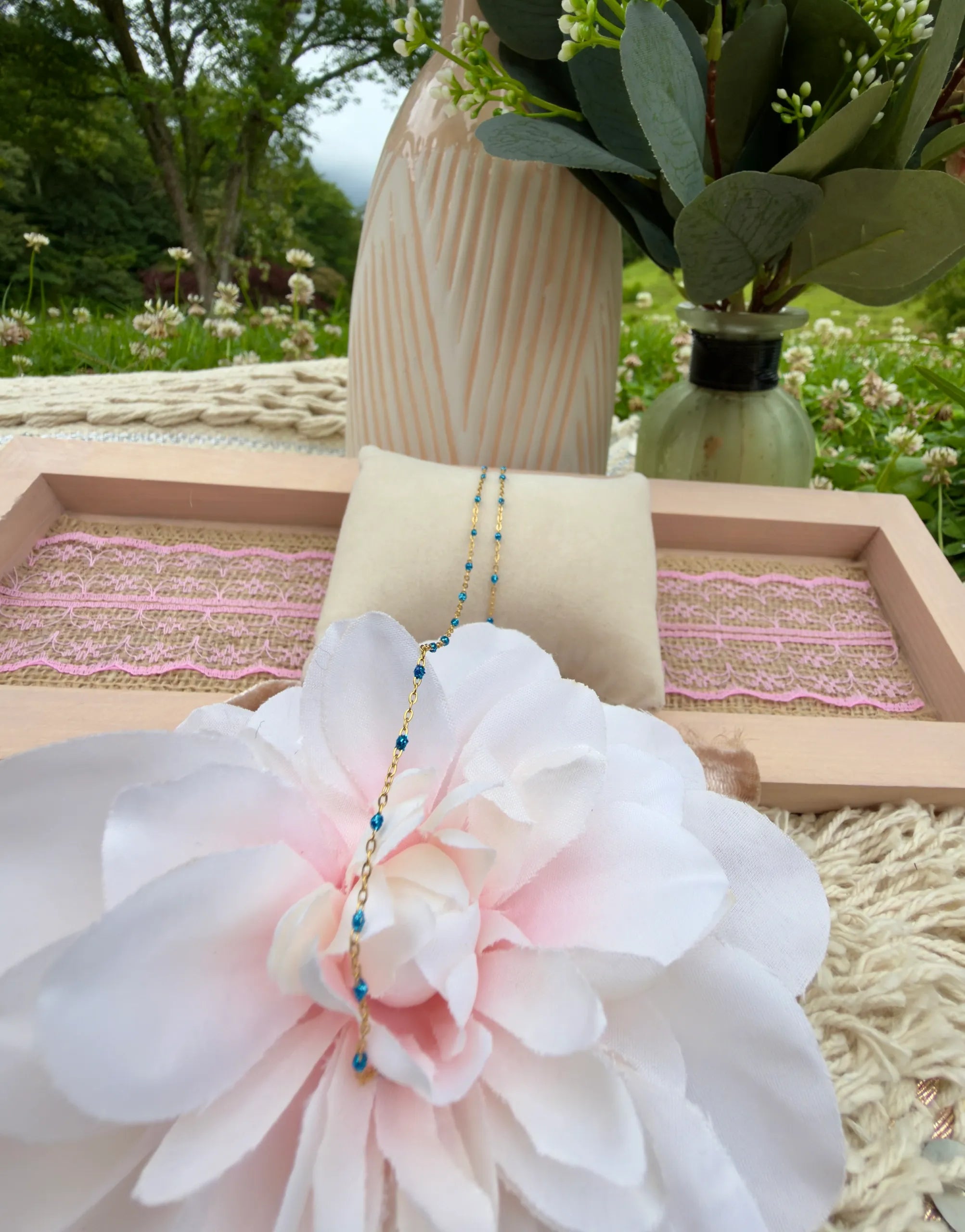 Blue Enamel | Dainty Chain