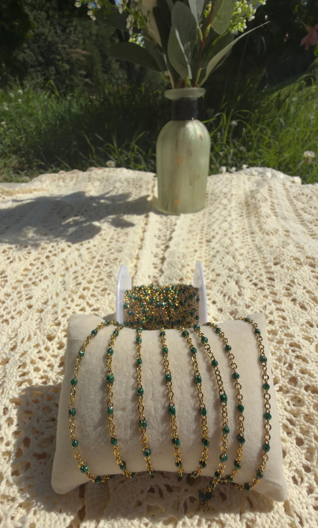 Emerald City™ Enamel | 14k PVD Gold Stainless Steel Satellite Chain