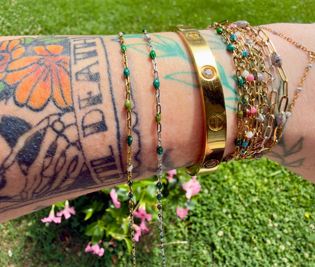 Enchanted Sunburst Enamel | 316 Surgical Stainless Steel in Gold and Silver
