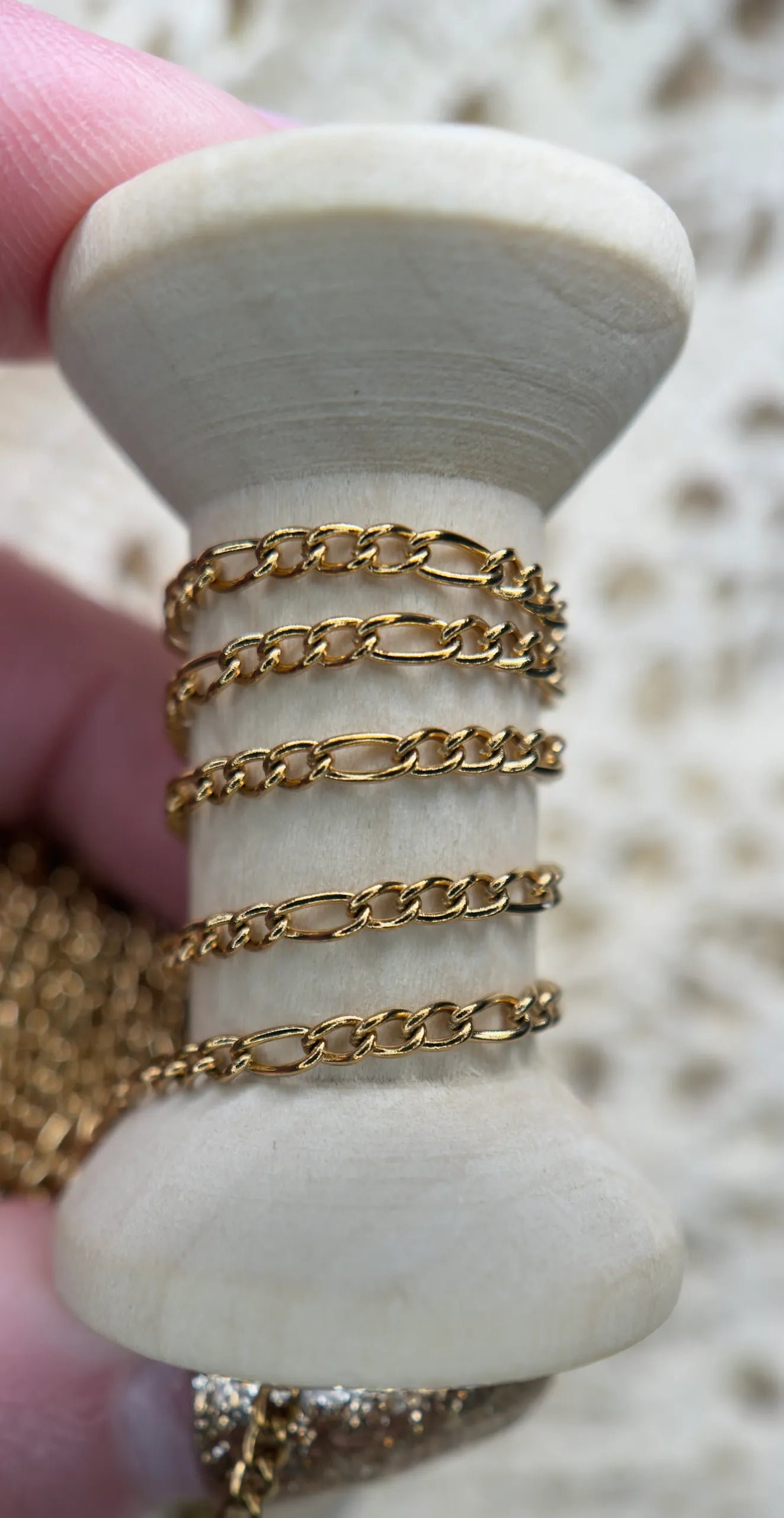 Figaro 14K PVD Gold Chain