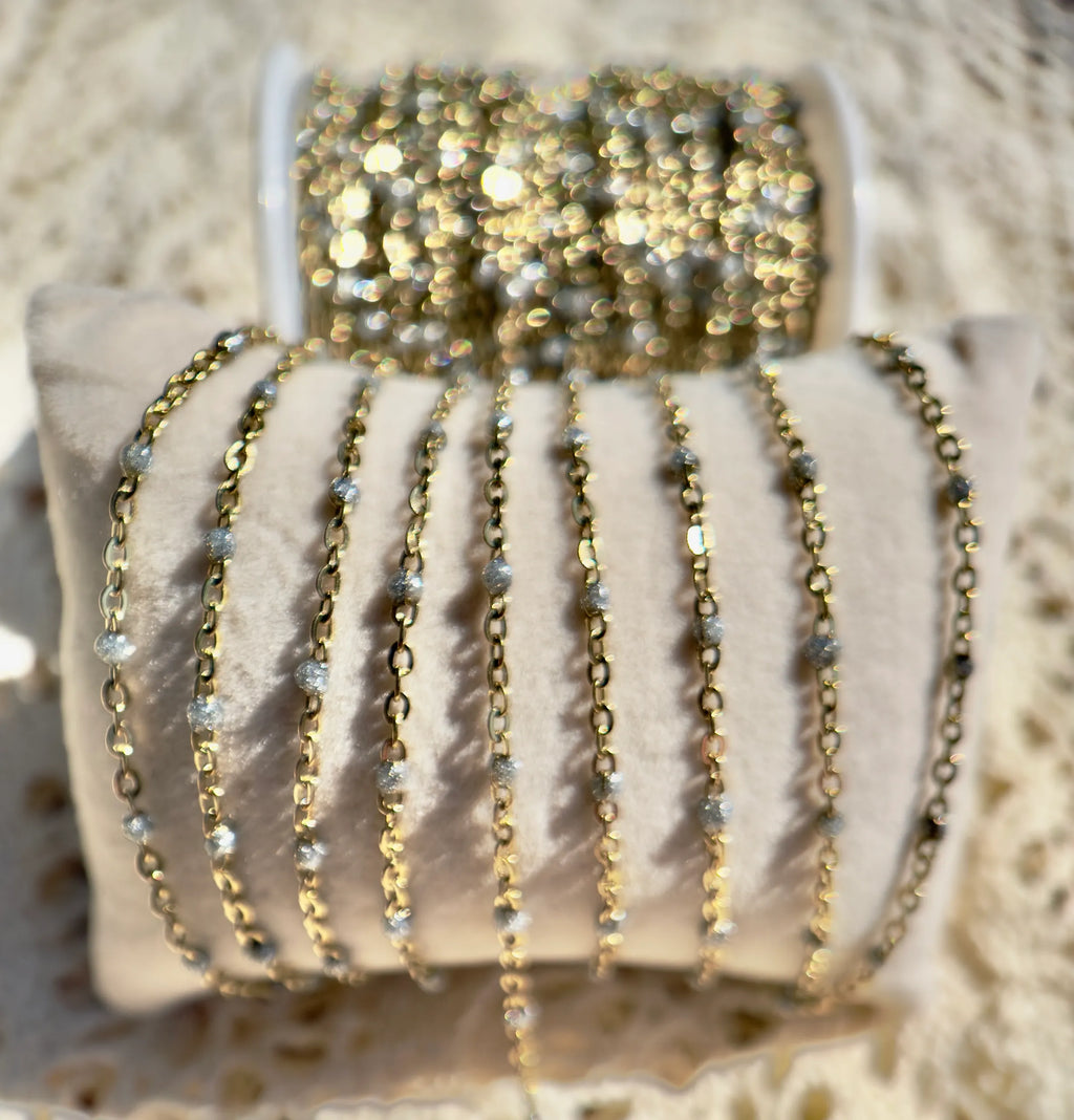Medium Disco Ball | PVD Gold Satellite Chain