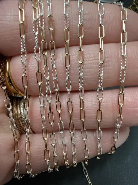*SALE* Lilly Rose Paper Clip Chain | Gold Filled & Sterling Silver Mixed Metal