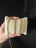 Pink Enamel | PVD Gold Figaro Chain