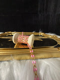 Pink Enamel | PVD Gold Oval Chain