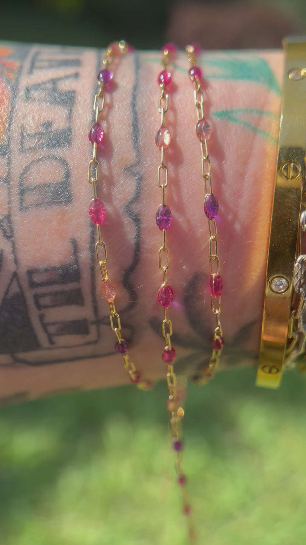 Lush Baddie — 14k gold filled Italian Enamel Chain