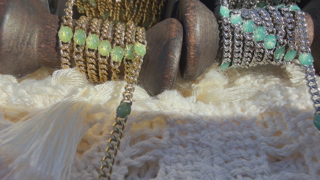 Tourmaline Glow Sunburst Curb Chain