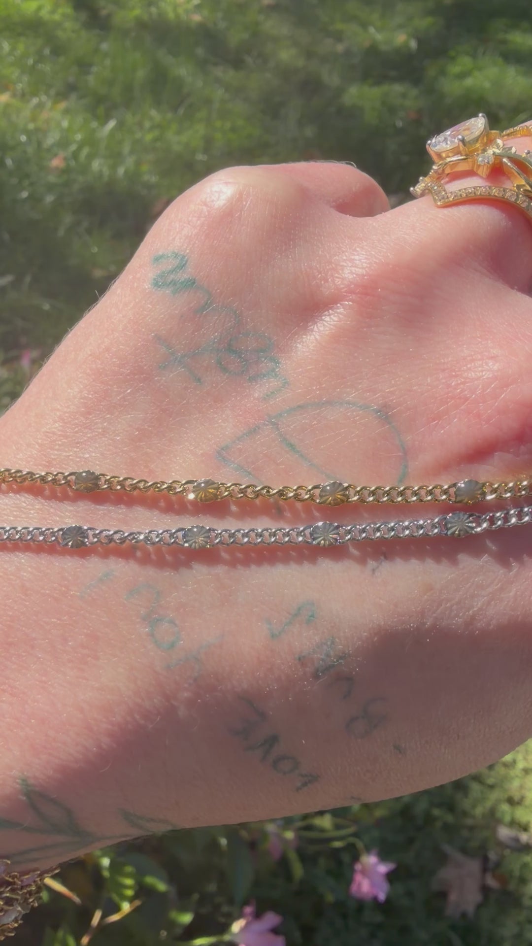 Smoky Aurora Sunburst Curb Chain