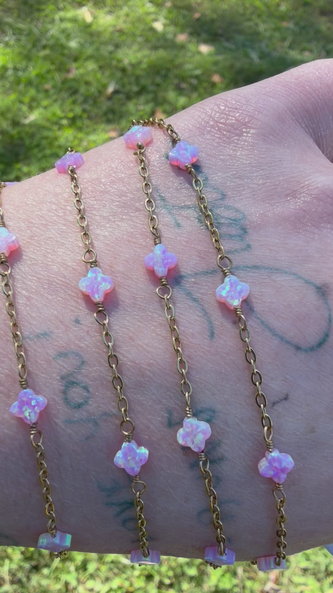 Pink multicolor | fire opal clover