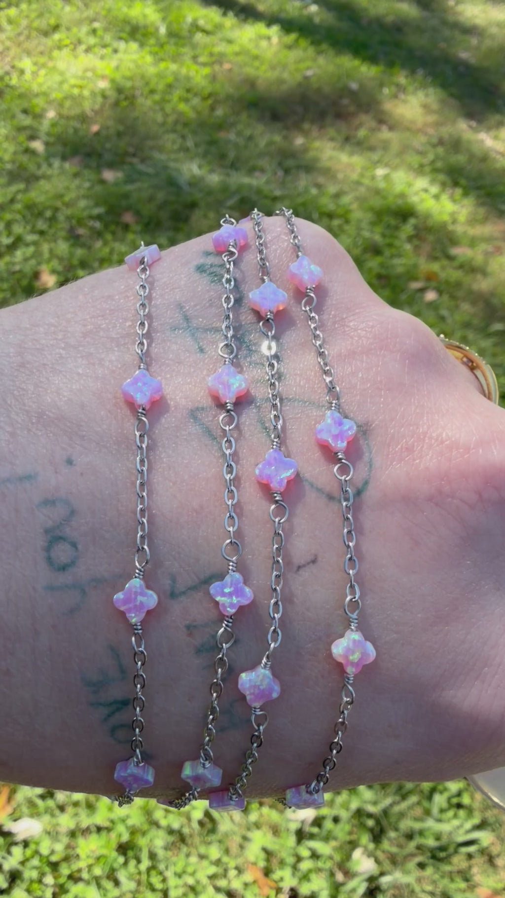 Pink multicolor | fire opal clover