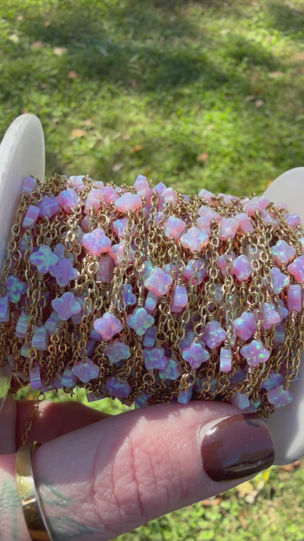 Pink multicolor | fire opal clover