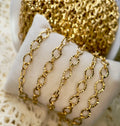 PVD Gold Textured Oval Chain