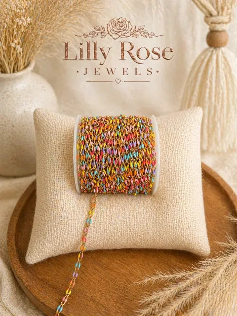 Rainbow Summer Sunset | Oval Link Chain
