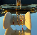 Red and White Enamel | PVD Gold Chain