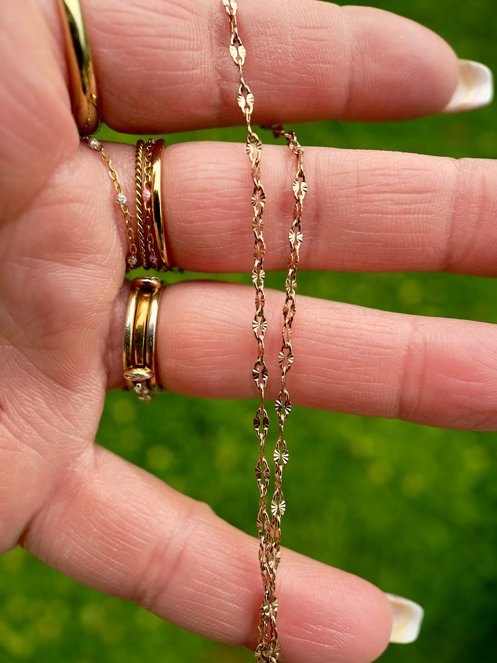 Rose Gold PVD Lip Chain