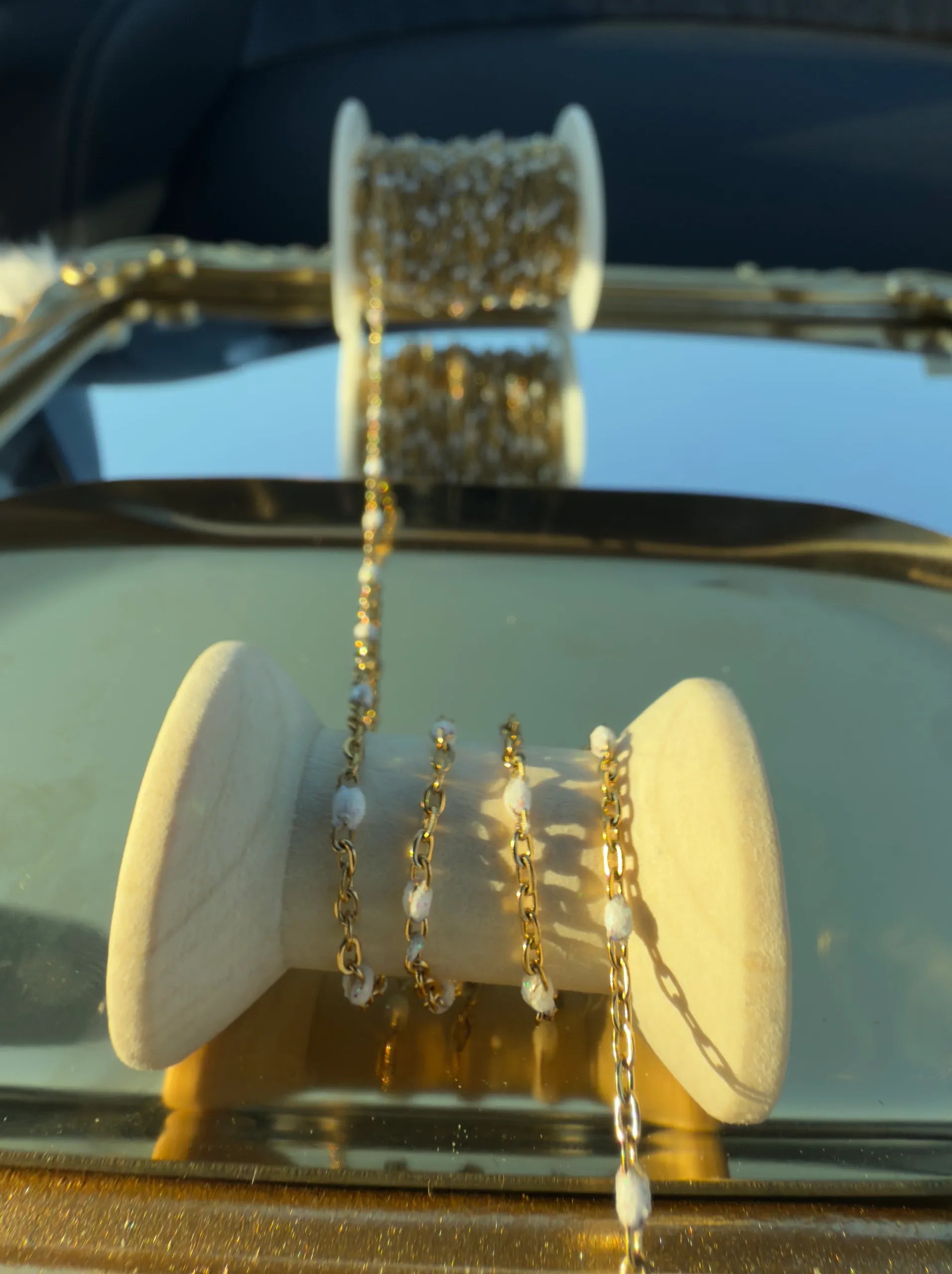 Sparkly Opalite Enamel | PVD Gold