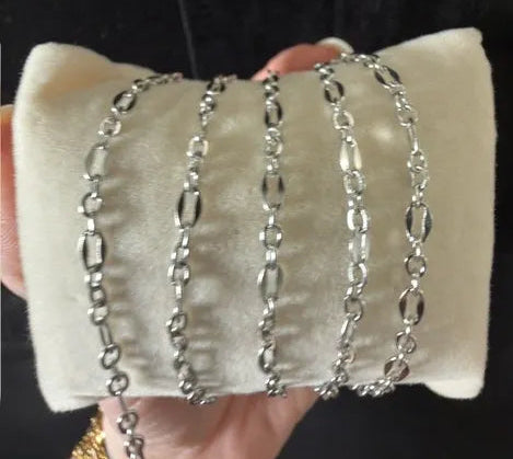 Stainless Steel Dapped Long & Short Link Chain