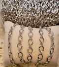 Stainless Steel Textured Oval Link Chain